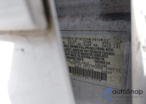 2010 Nissan Sentra 2.0S from USA, damaged, VIN 3N1AB6AP8AL702278